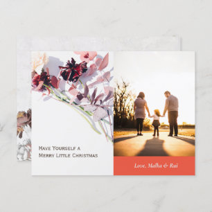 Carte de Noël - Belle du Rose et de la famille