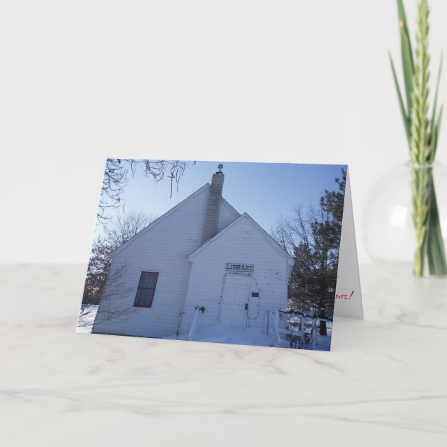 Carte de Noël "Bibliothèque" (Devant)