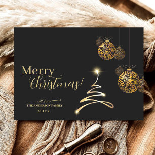 Carte de Noël Black Gold