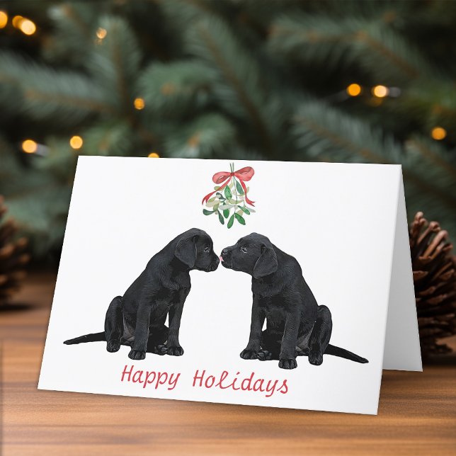 Carte de Noël Black Labrador (Créateur téléchargé)