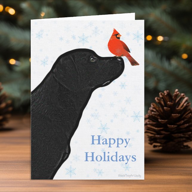 Carte de Noël Black Labrador (Créateur téléchargé)
