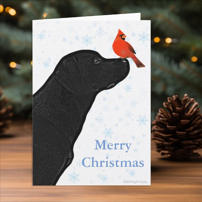Carte de Noël Black Labrador (Créateur téléchargé)