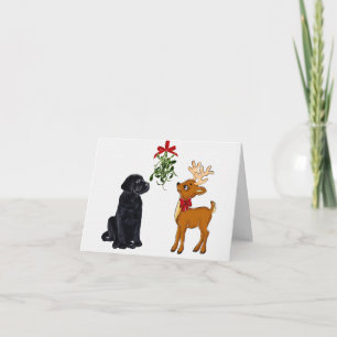 Carte de Noël Black Labrador