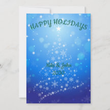 Carte de Noël bleu Foil