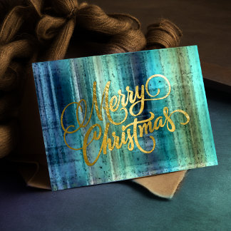 Carte de Noël bleue