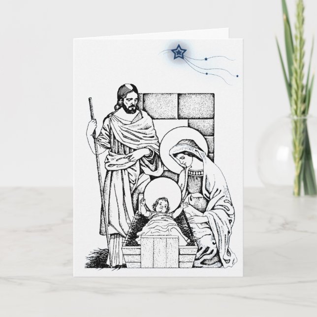 Carte de Noël bleue et blanche allemande de (Devant)