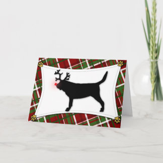 Carte de Noël Bloodhound Reindee