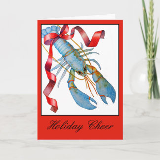 Carte de Noël Blue Lobster