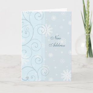 Carte de Noël Blue Snow New