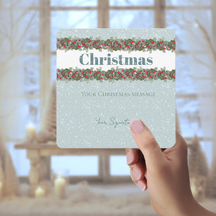 Carte de Noël Blue Spruce Window to Winter