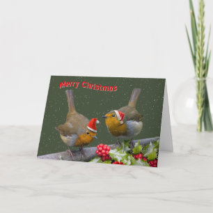 Carte de Noël Bobbin' Robins