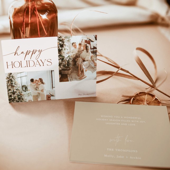 Carte de Noël Boho moderne | Joyeux Fêtes (Créateur téléchargé)