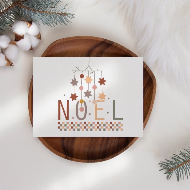 Carte de Noël Boho Pastel Noel (Créateur téléchargé)