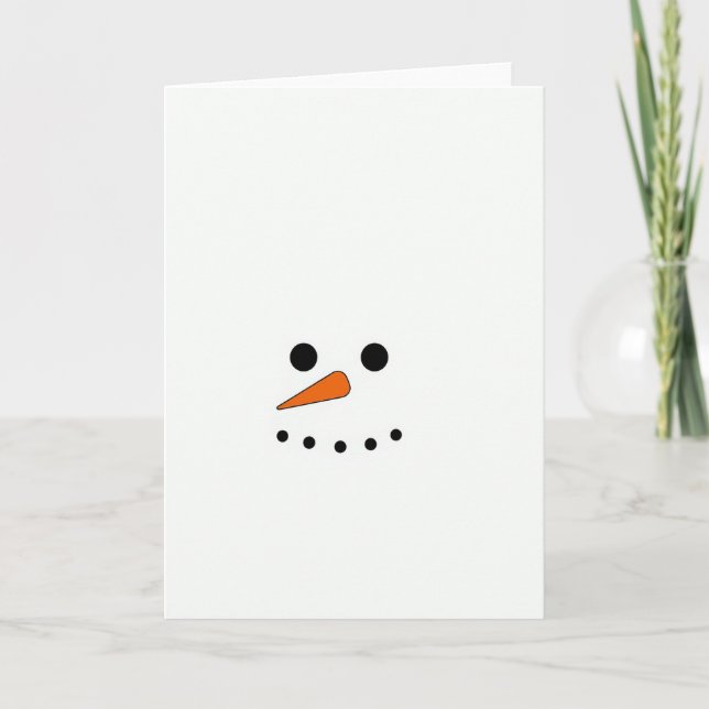 Carte de Noël Bonhomme de Neige (Devant)