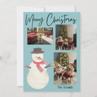 Carte de Noël Bonhomme de Neige