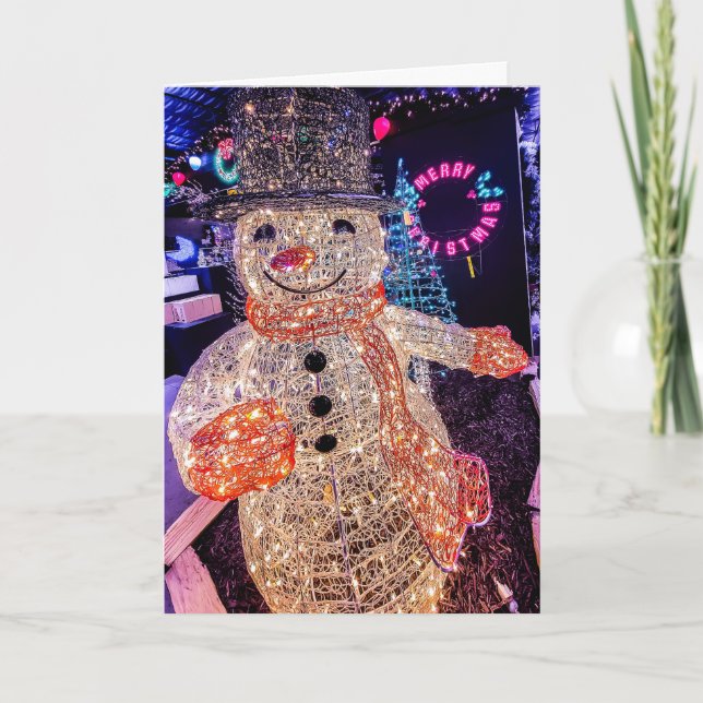 Carte de Noël Bonhomme de Neige (Devant)