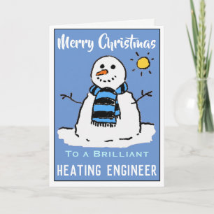 Carte de Noël bonhomme de neige amusant pour un in