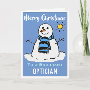 Carte de Noël bonhomme de neige amusante pour un o