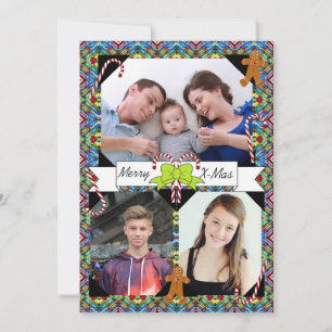 Carte de Noël Bonhomme en pain d'épice & Candy Can