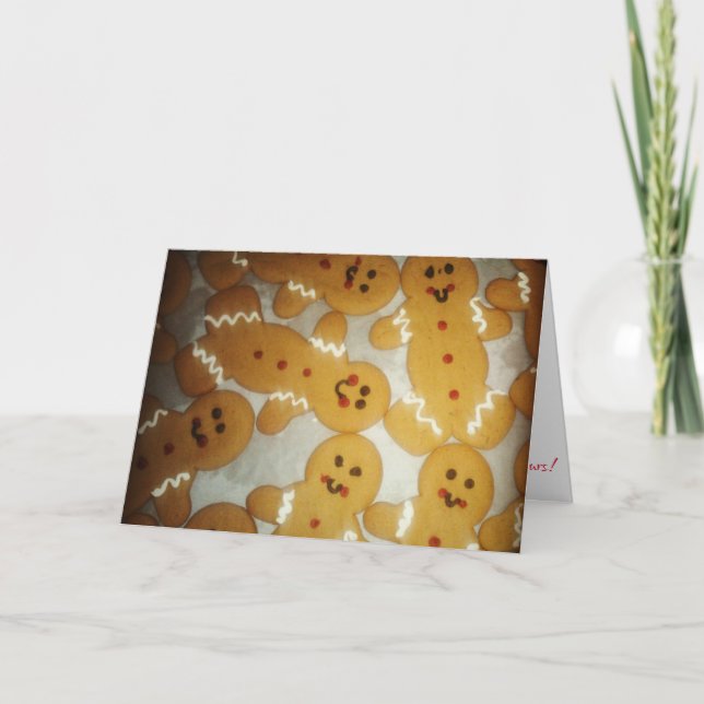 Carte de Noël « Bonhommes en pain d'épice » (Devant)