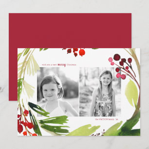 Carte de Noël botanique 2 Photo Holiday