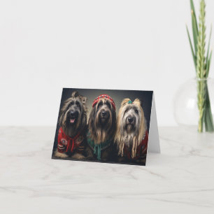 Carte de Noël Briard Dogs