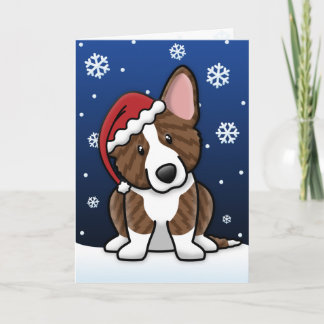 Carte de Noël Brindle de corgi de Gallois de