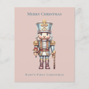 Carte de Noël Budget Cute Nutcracker Baby's First