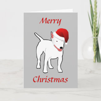 Carte de Noël Bull Terrier