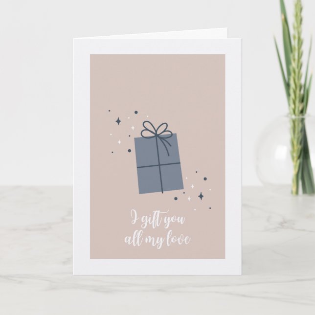 Carte de Noël Cadeau de mon Amour (Devant)