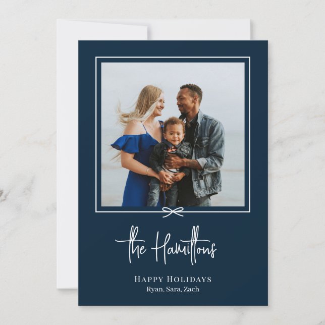 Carte de Noël cadeau photo moderne (Devant)