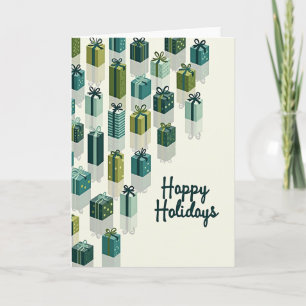Carte de Noël Cadeaux Modernes
