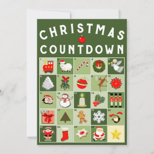 Carte de Noël Calendrier de l'Avent