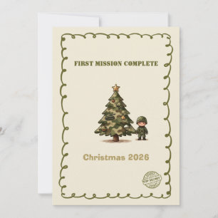 Carte de Noël camouflage militaire — Top Secret