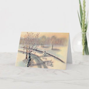 Carte de Noël Campagne vintage