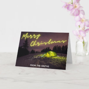 Carte de Noël Camping