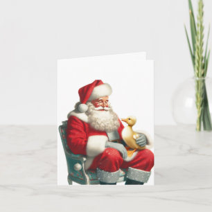 Carte de Noël canard à style vintage