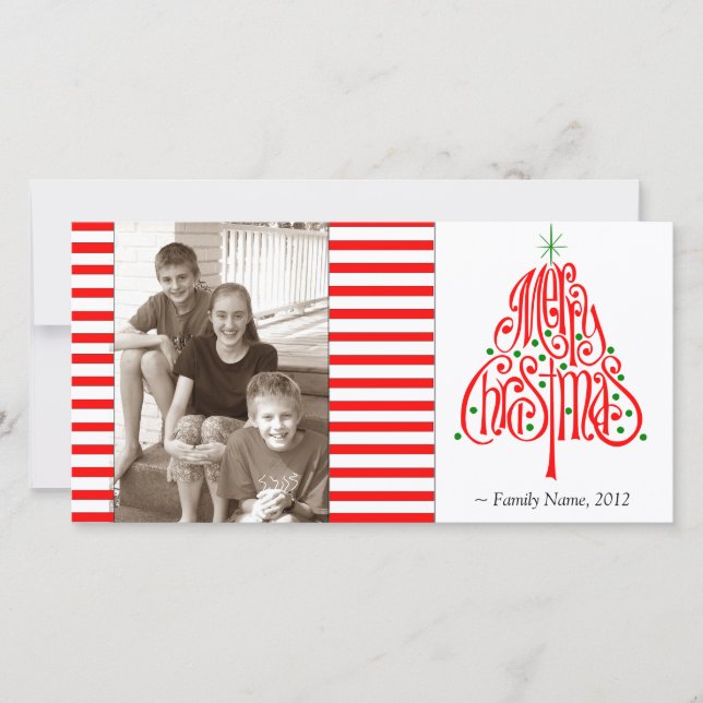Carte de Noël Candy Stripe (Devant)