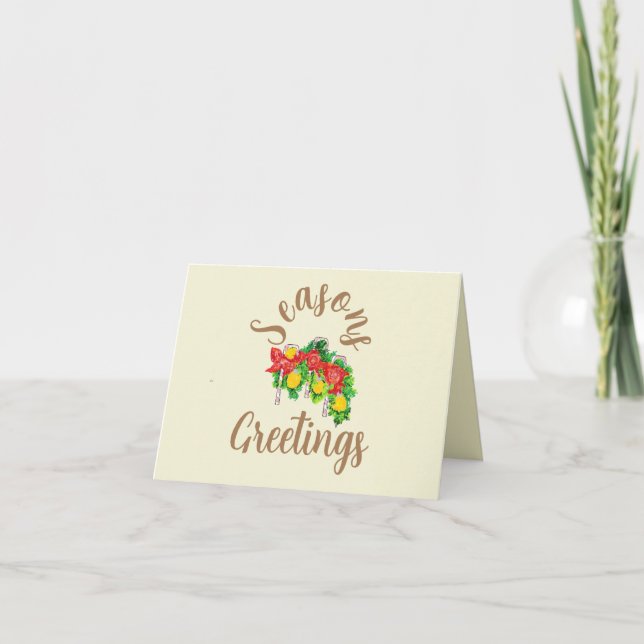 Carte de Noël : Canne à bonbons (Devant)