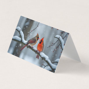 Carte de Noël Cardinal Couple