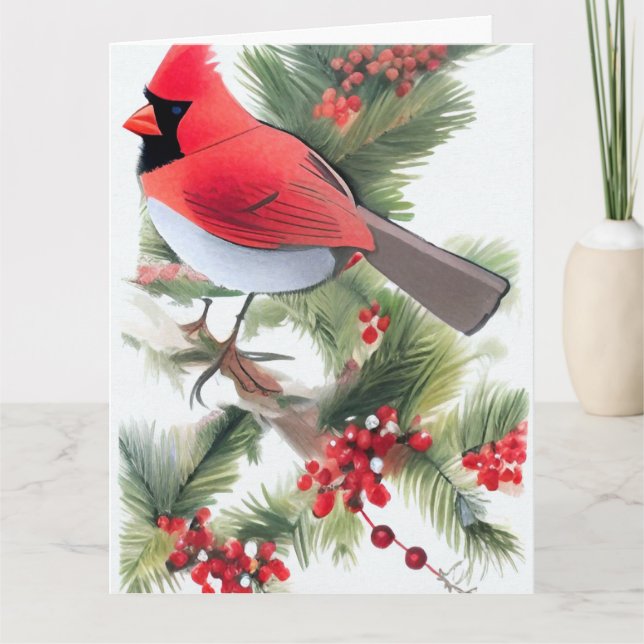 Carte de Noël carte d'art cardinal (Devant)