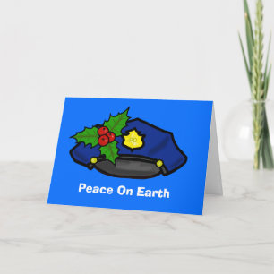 Carte de Noël Casquette du policier pour Customise