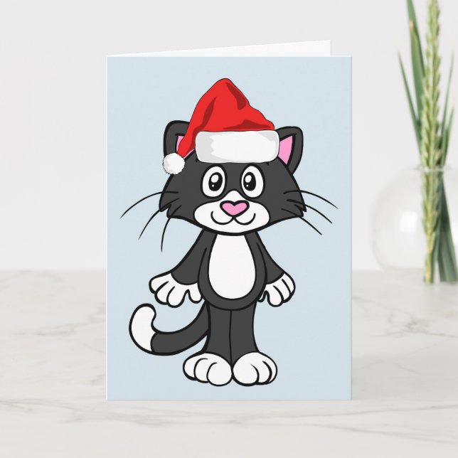 CARTE DE NOËL CAT MEOWY (Devant)