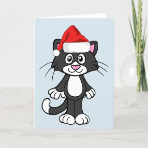 CARTE DE NOËL CAT MEOWY