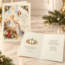 Carte de Noël catholique avec l'Enfant Jésus et de