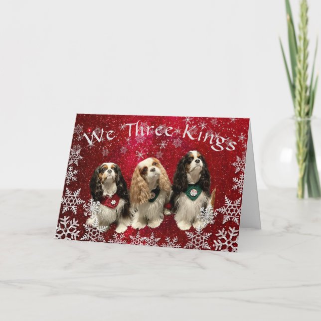 Carte de Noël Cavalier King Charles Spaniel (Devant)