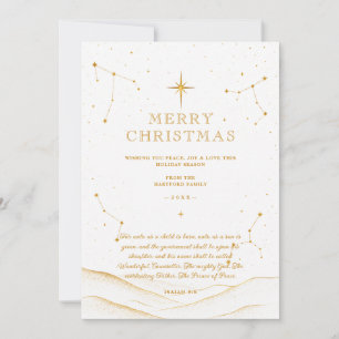Carte de Noël Céleste Minimaliste Blanche TMF26 en