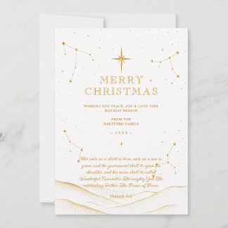 Carte de Noël Céleste Minimaliste Blanche TMF26 en