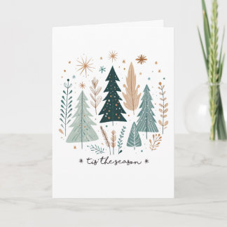 Carte de Noël «C'est la saison» – Minimaliste Fête
