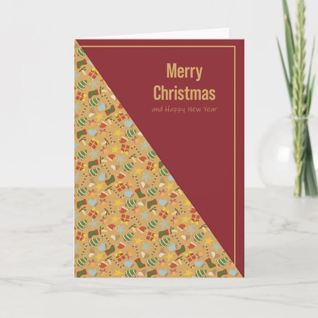 Carte de Noël Chaleureuse & Conviviale (Devant)